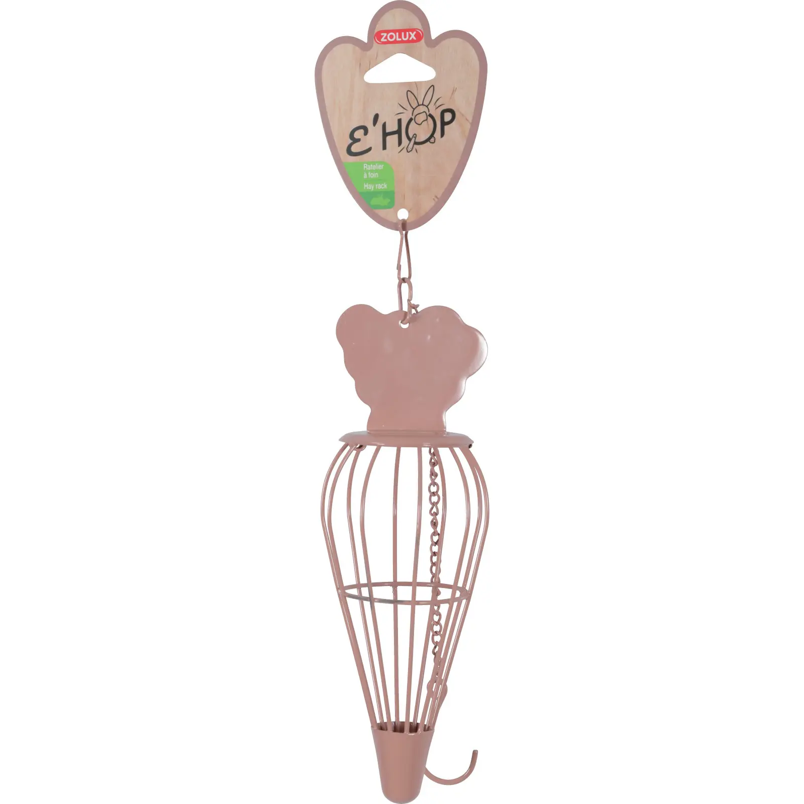 Zolux Rose Carrot Rack With Pendant