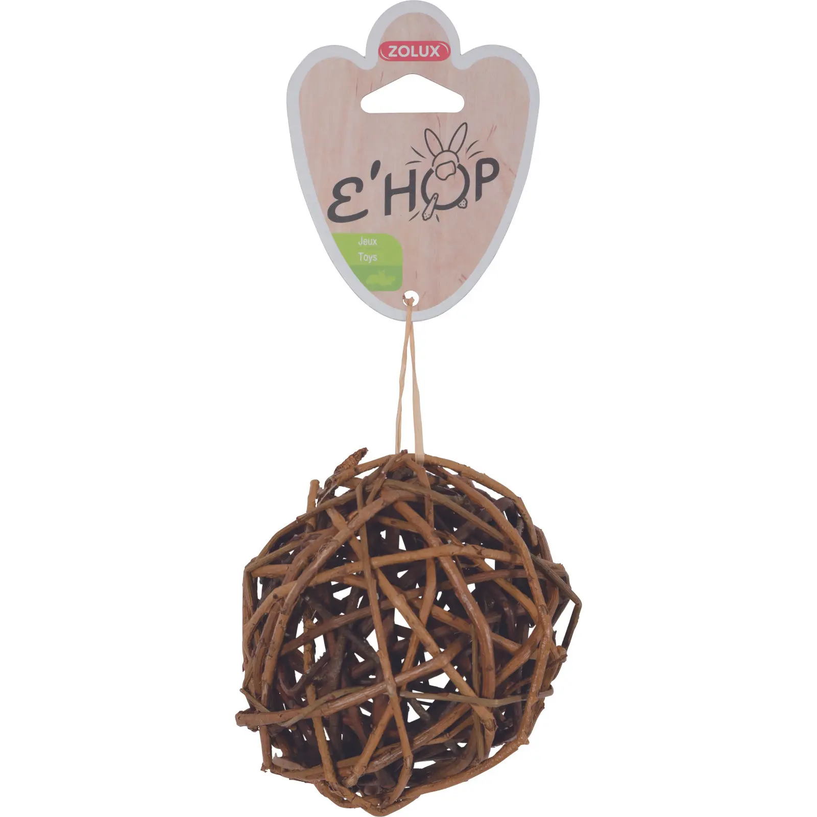 Zolux Marron Dark Rattan Ball Toy For Rodents Ehop