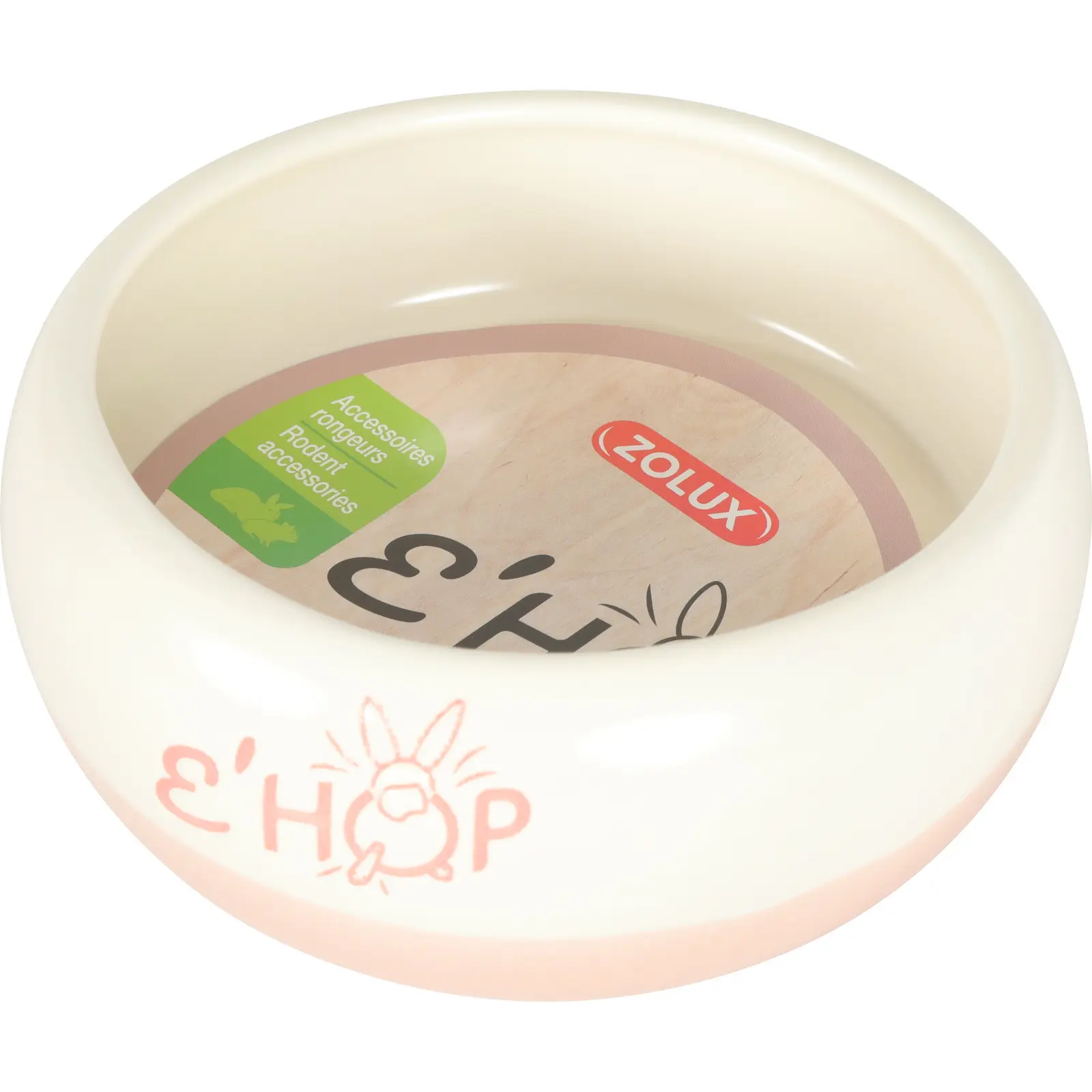 Zolux Rose Ceramic Bowl For Rodents Ehop