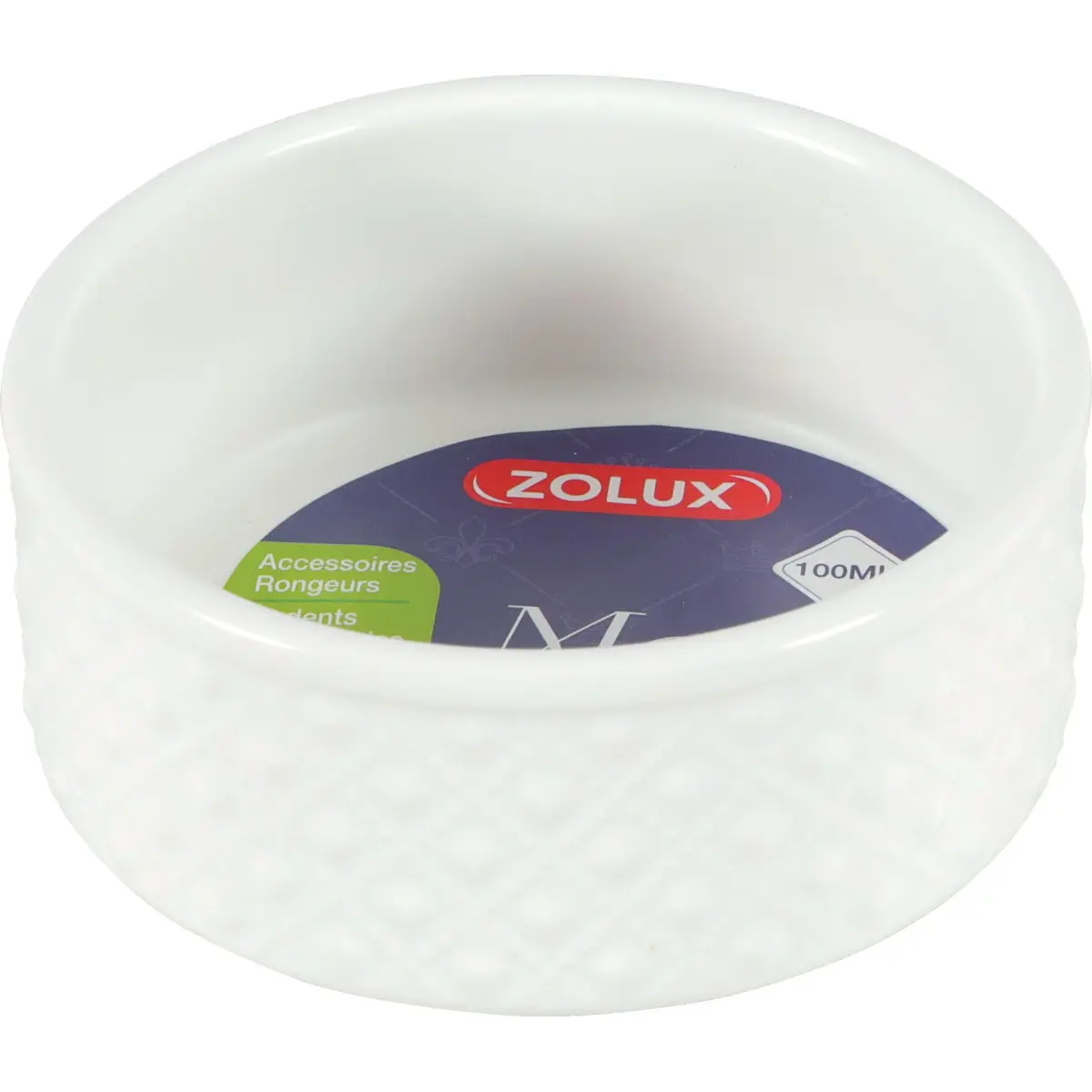 Zolux Blanc Stoneware Bowl For Rodents Margot