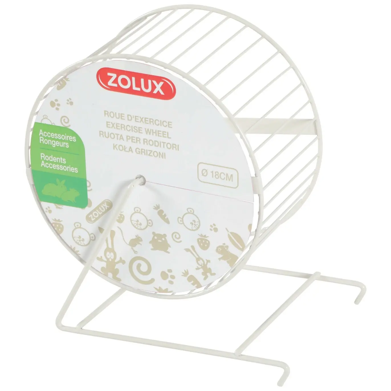 Zolux Beige Metal Exercise Wheel For Rodents