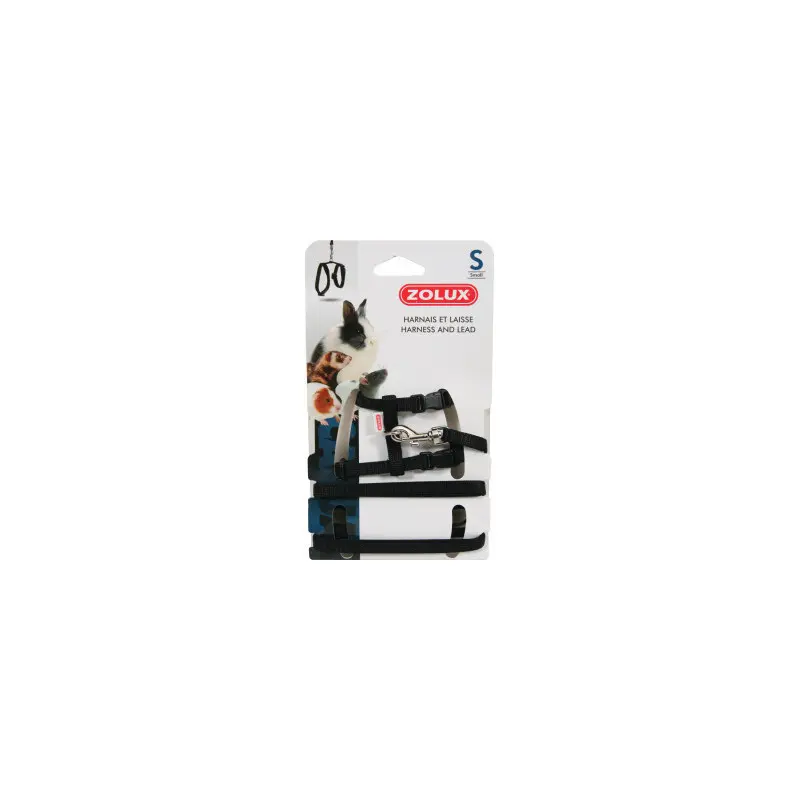 Zolux Noir Casual Rodent Harness And Leash Kit