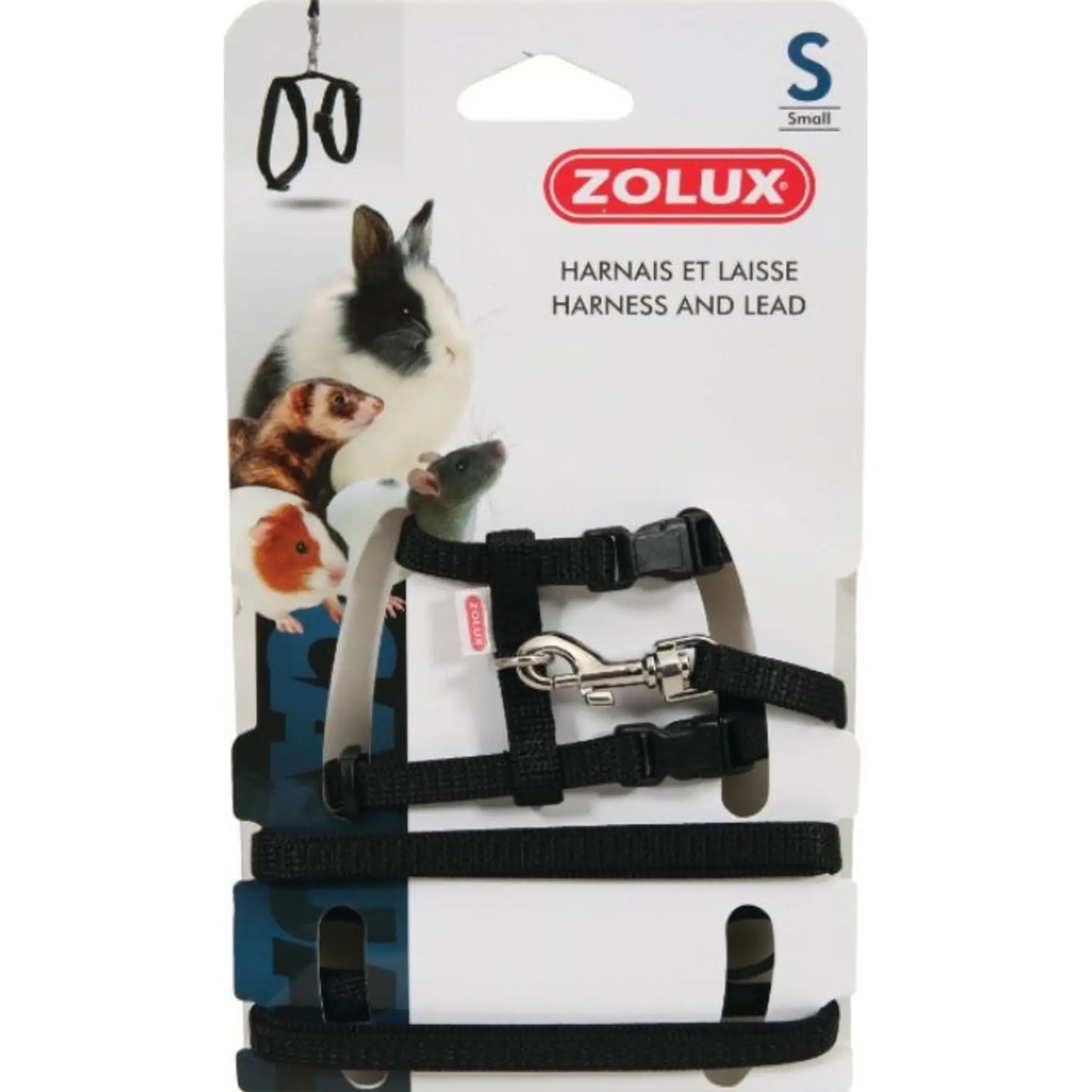 Zolux Noir Casual Rodent Harness And Leash Kit