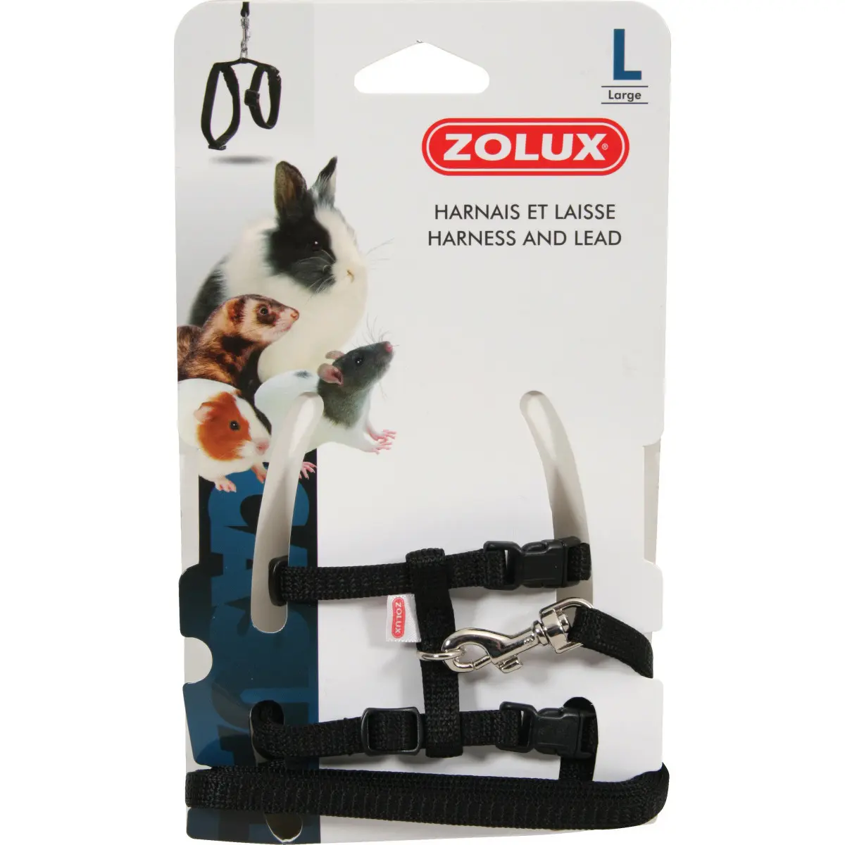 Zolux Noir Casual Rodent Harness And Leash Kit