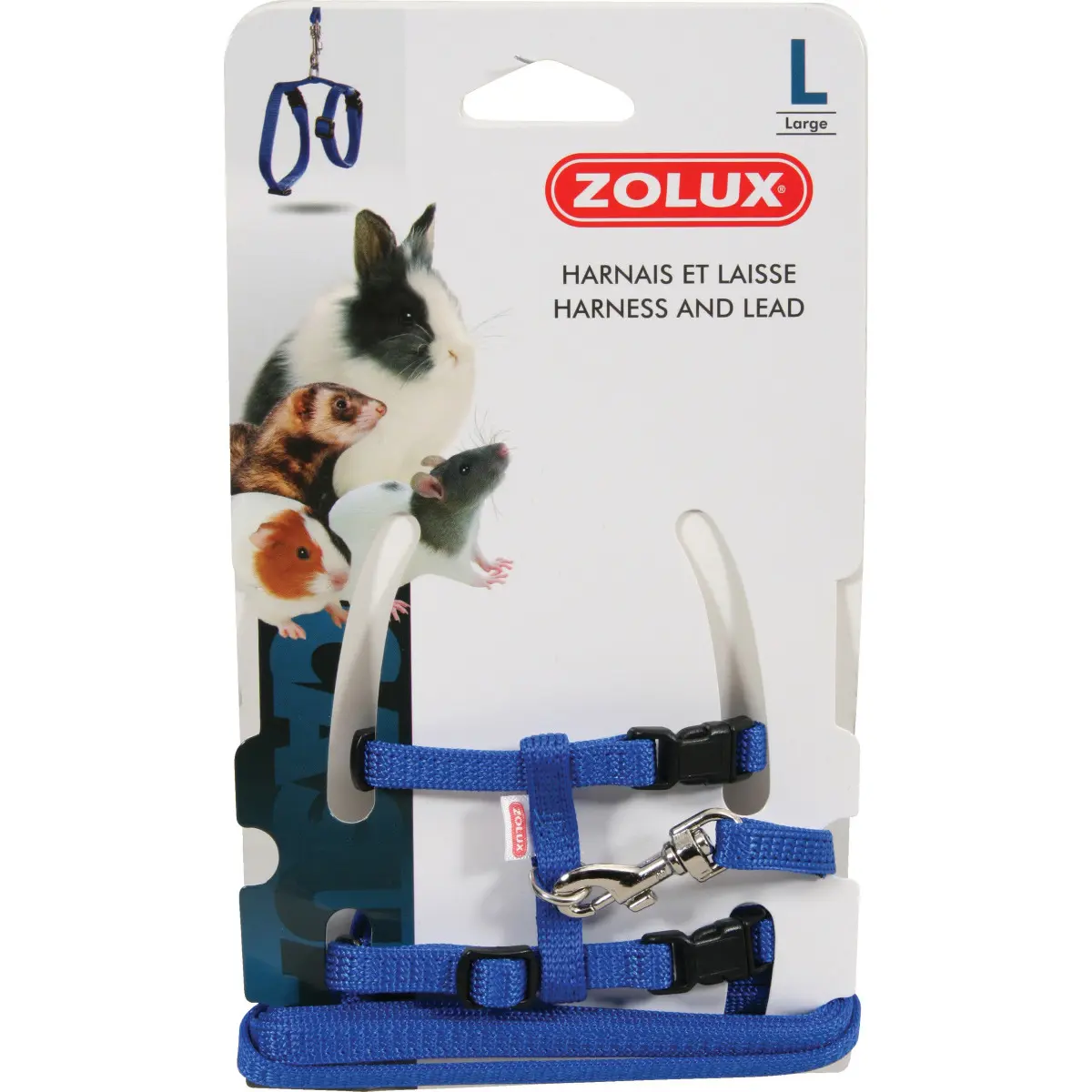Zolux Bleu Casual Rodent Harness And Leash Kit