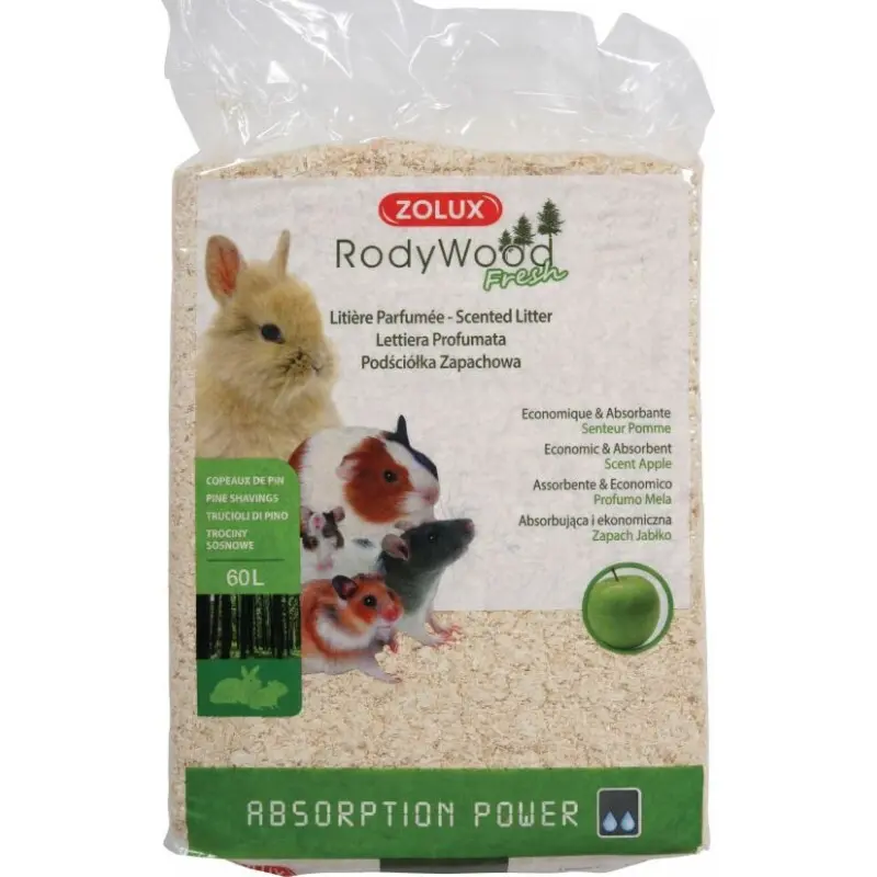 Comparer les prix de Litiere Rodywood Pomme 60l