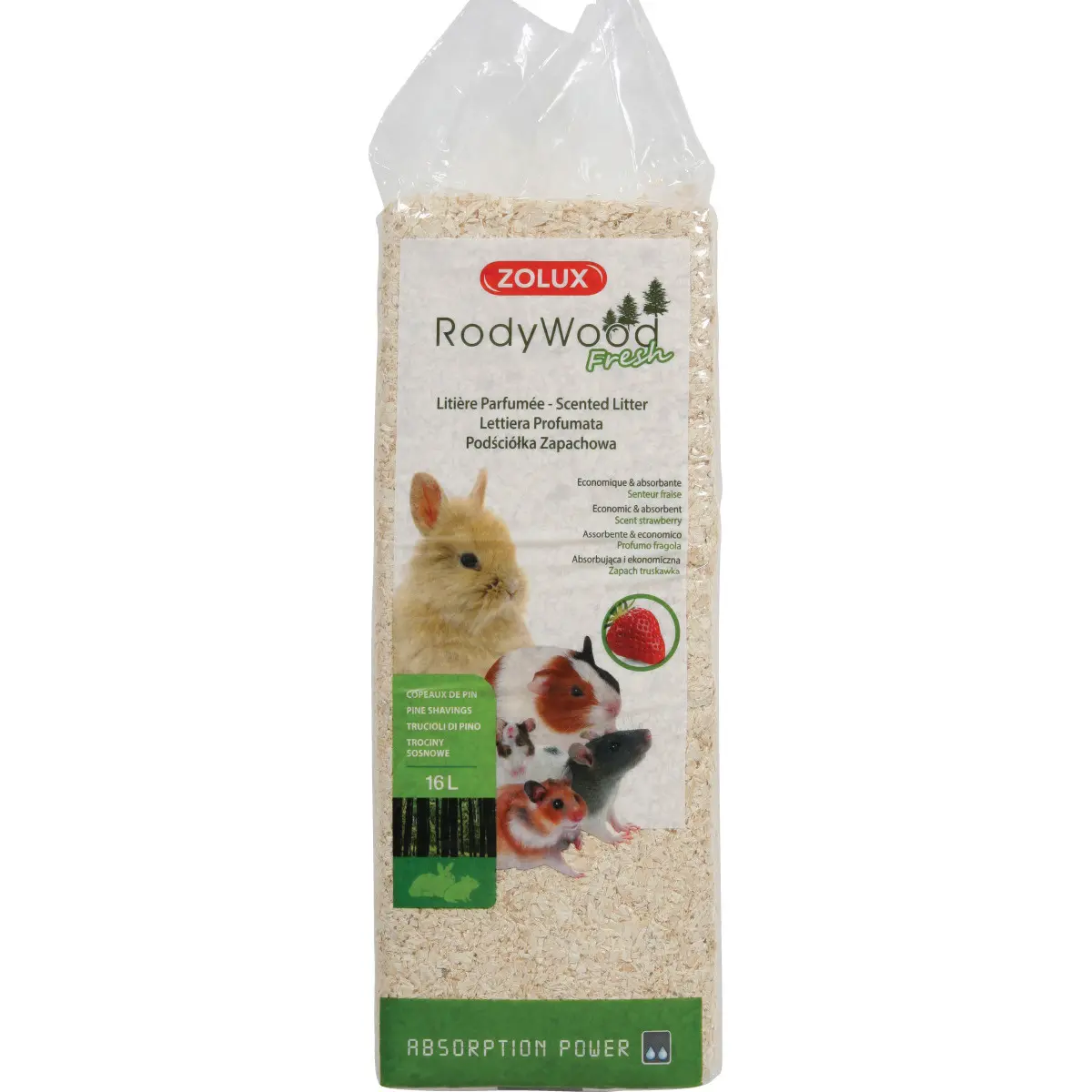 Zolux Beige Strawberry Rodywood Rodent Bedding
