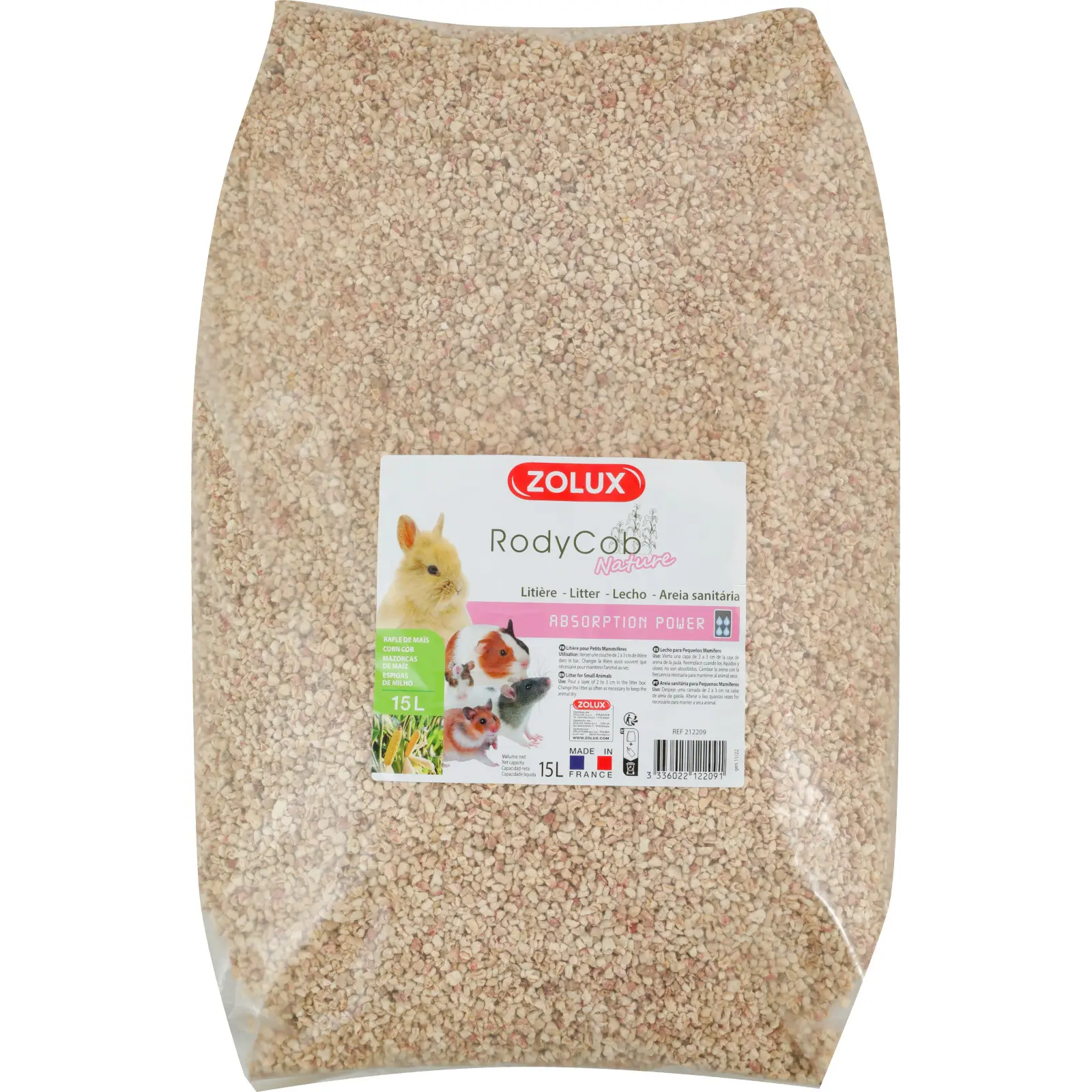 Zolux Beige Natural Rodycob Litter For Rodents