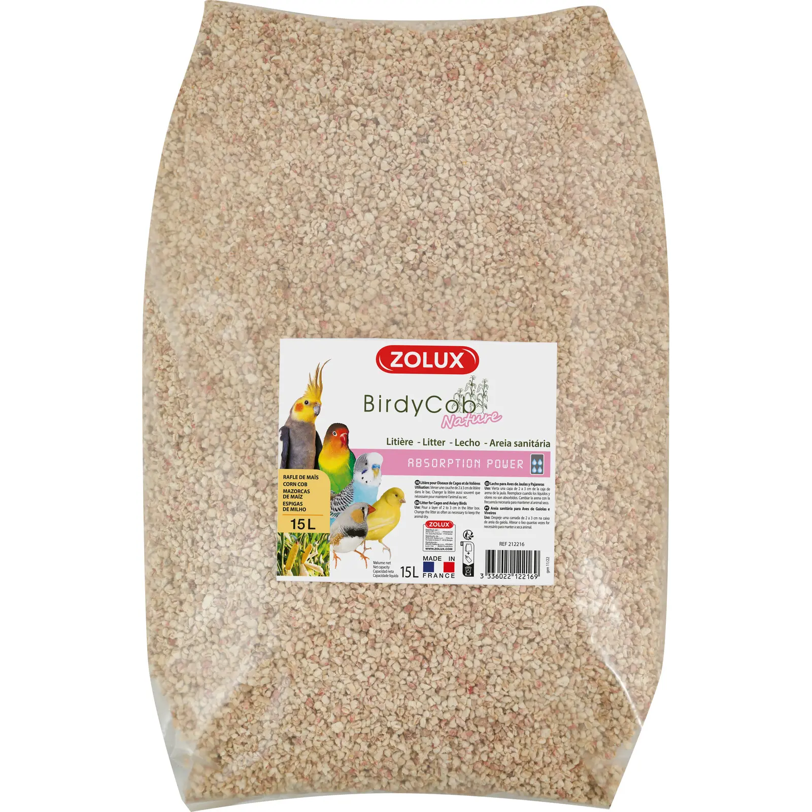 Zolux Marron Birdycob Nature Bird Bedding