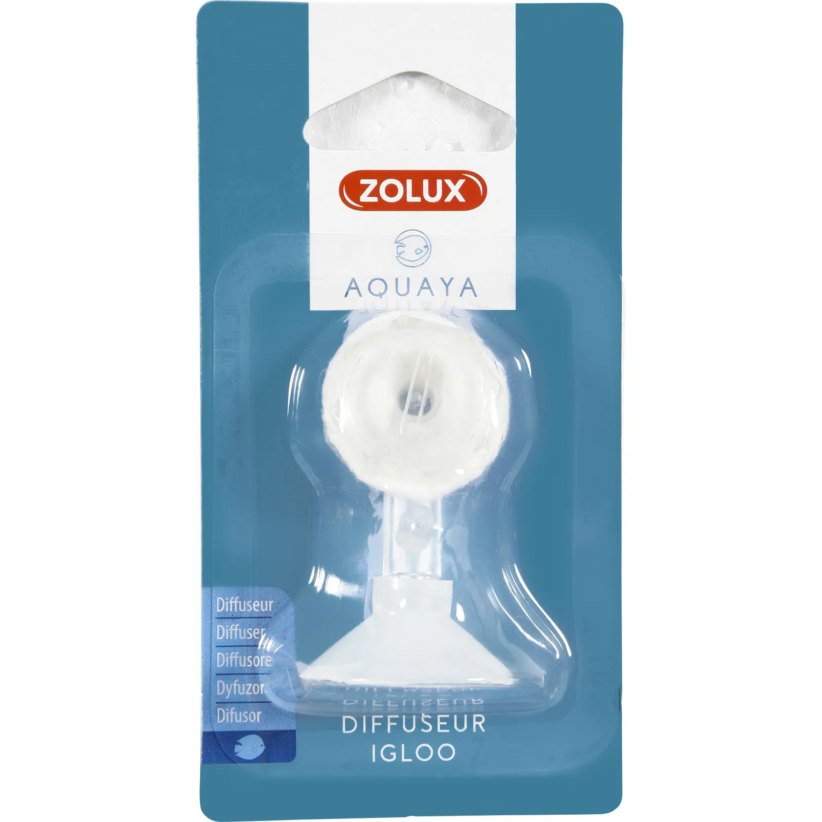 Zolux Blanc Regulierbarer Luftverteiler Mit Saugnapf Und Schaumstoff Für Aquarien Igloo