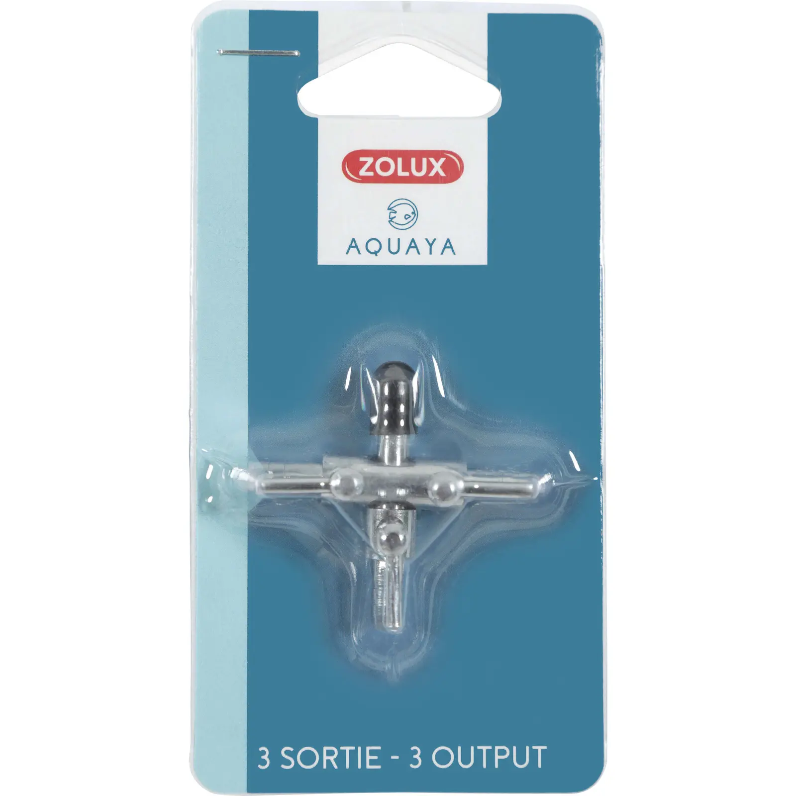 Zolux Argenté 3-Outlet Metal Air Valve For Aquariums
