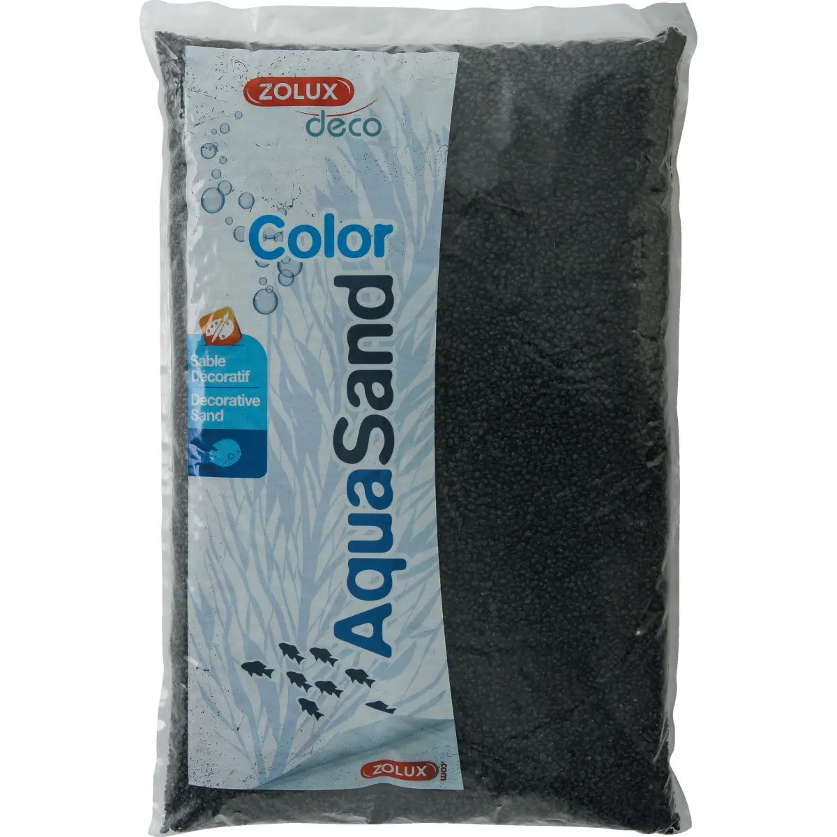 Sable et quartz pour aquarium - Animal Valley - Quartz Aquasand Trend - 5 Kg - Noir - Décoration aquarium