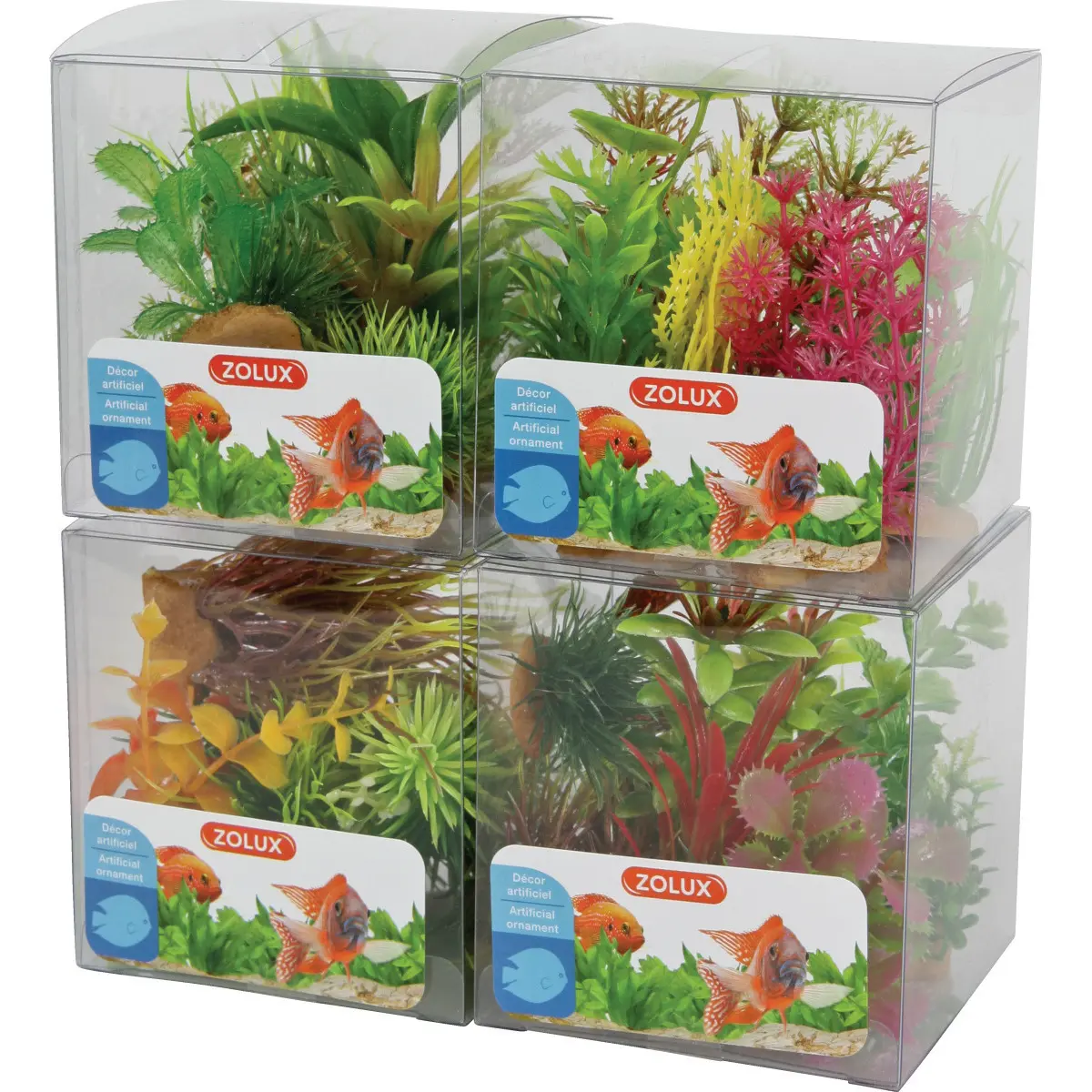 Zolux Vert Decor Plant Boit Mix Model 3 For Aquarium (X6)