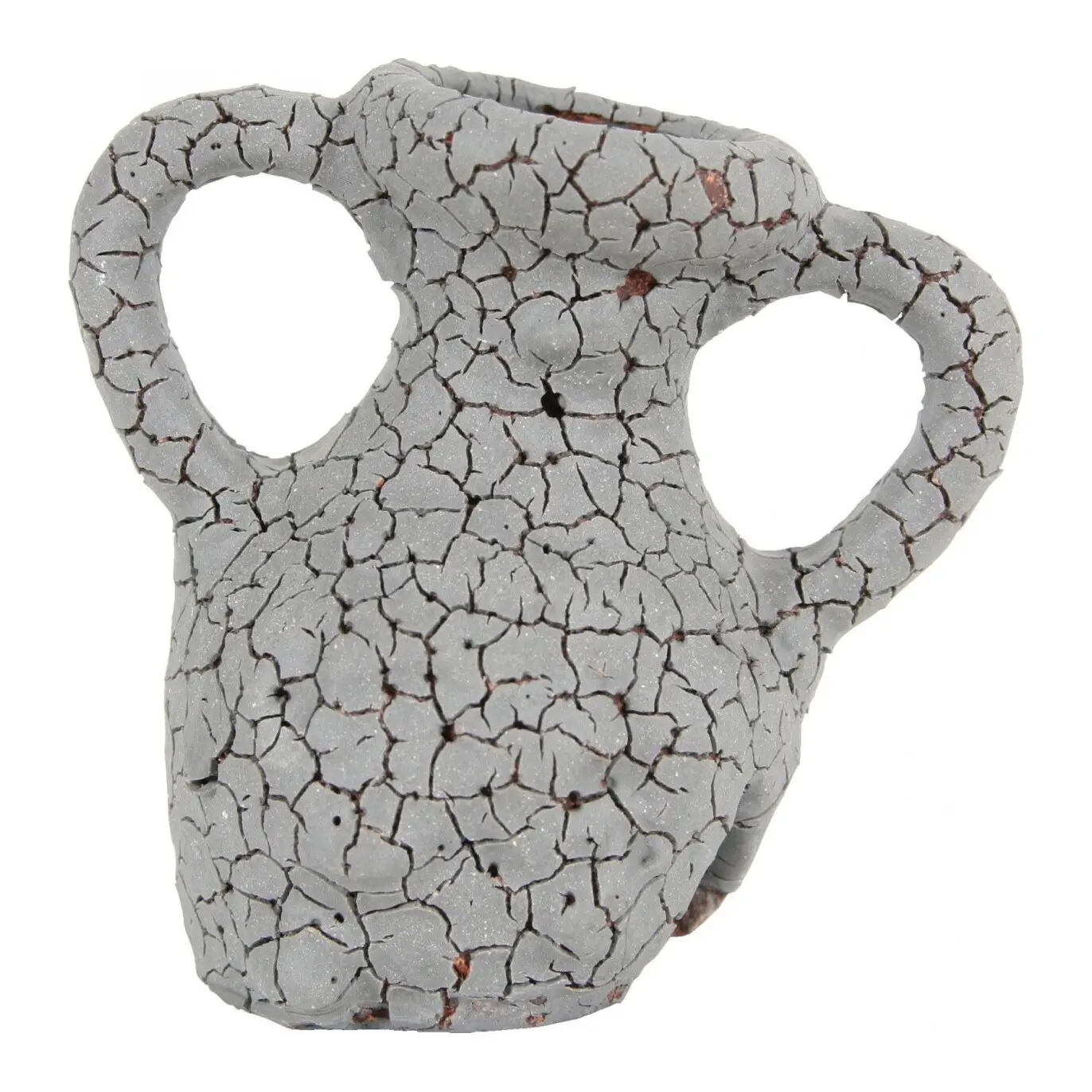 Meilleurs prix pour Décor Pour Aquarium - Etna - Amphore En Céramique - Couleur Gris - Cachette Pour Poissons - Inspiré De Sicile
