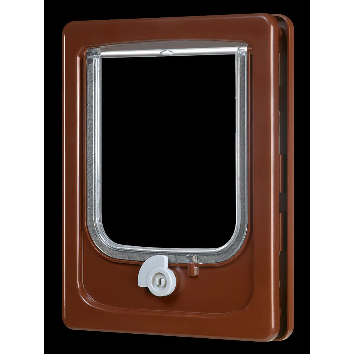 Zolux Marron 2-Position Cat Flap For Wooden Doors