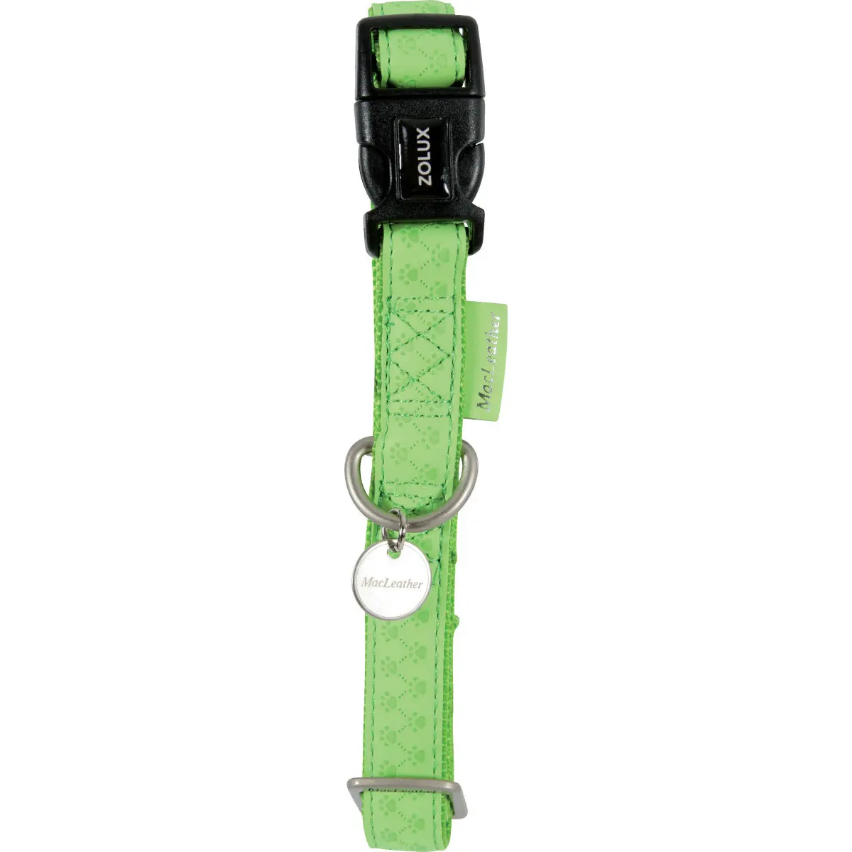 Zolux Vert Adjustable Dog Collar Mac Leather