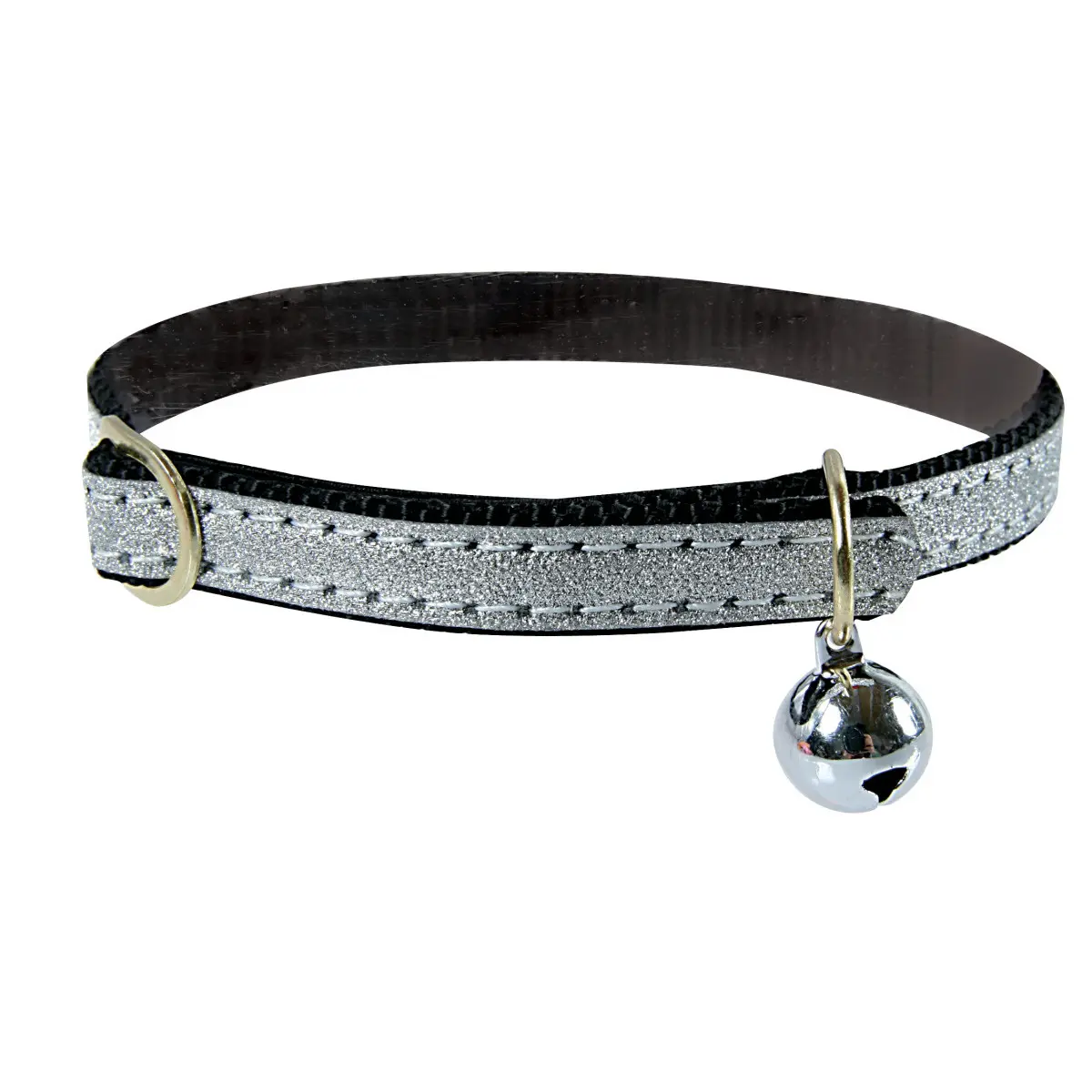 Zolux Noir Lamé Cat Collar