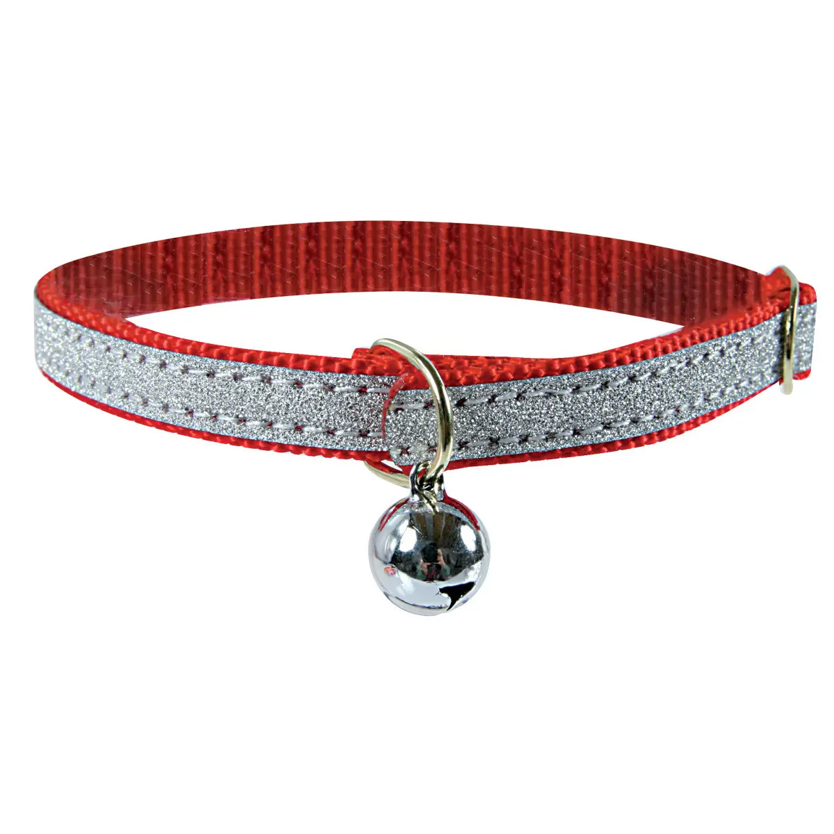 Zolux Rouge Lamé Cat Collar