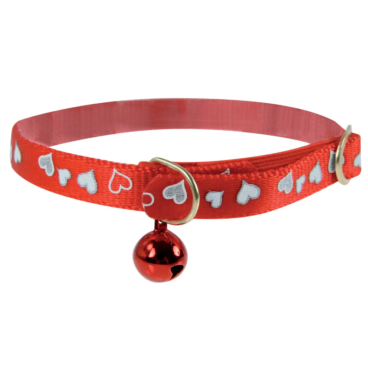 Zolux Rouge Adjustable Nylon Cat Collar Cœur Réflectif