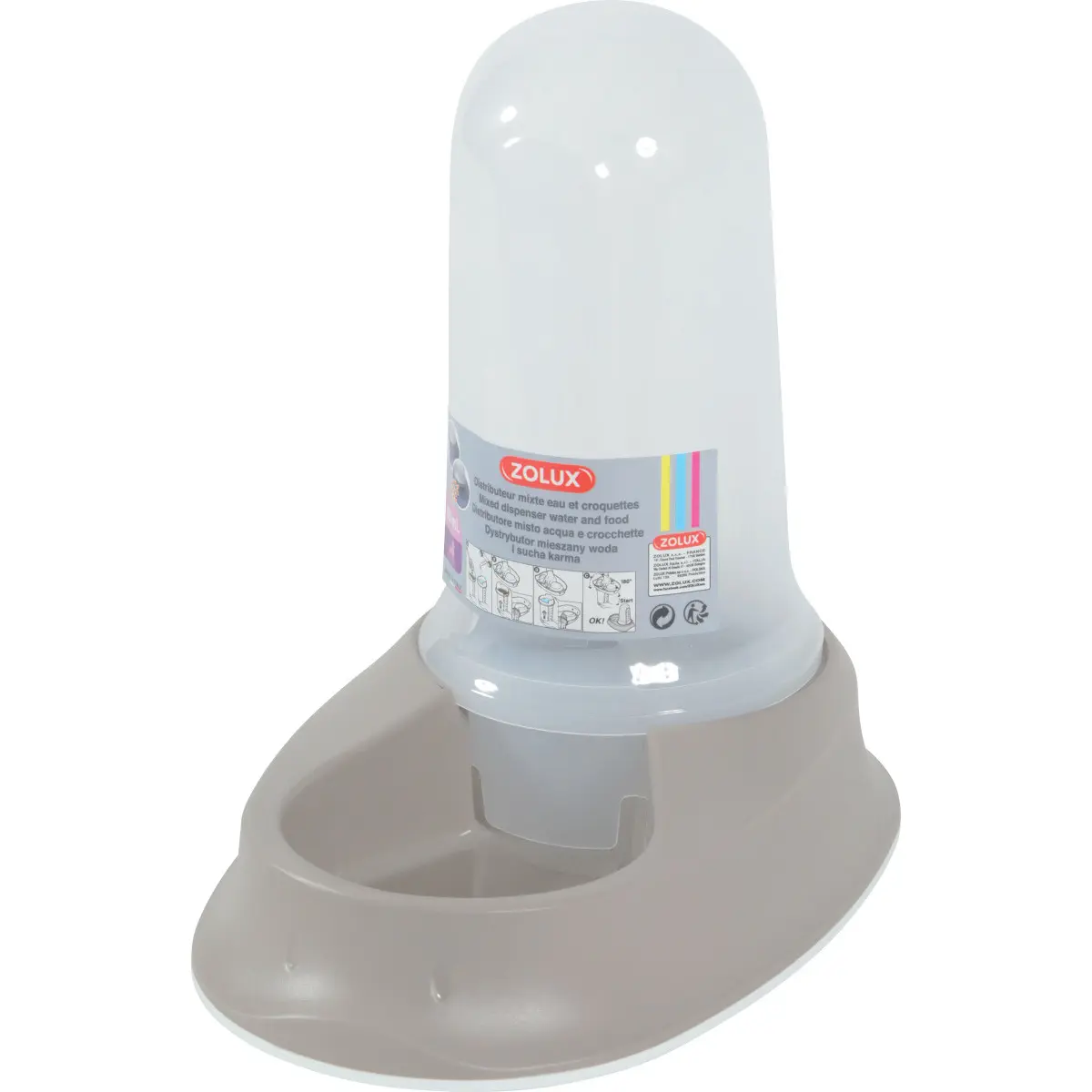 Zolux Beige Mixed Smart-Bowl Dispenser For Dogs