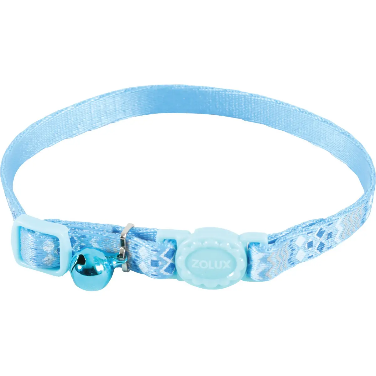 Zolux Bleu Adjustable Ethnic Nylon Cat Collar