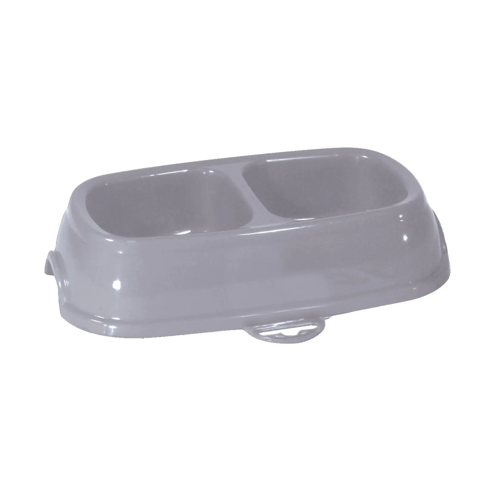 Zolux Gris Double Non-Slip Plastic Bowl For Cats
