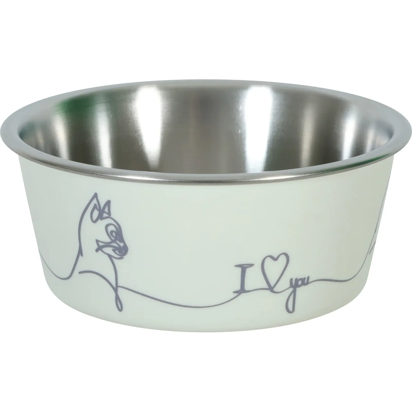 Zolux Beige Stainless Steel Cat Bowl