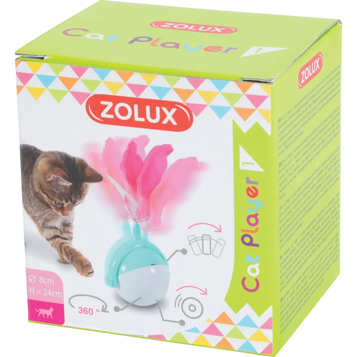 Zolux Rose Interactive Feather Toy For Cats