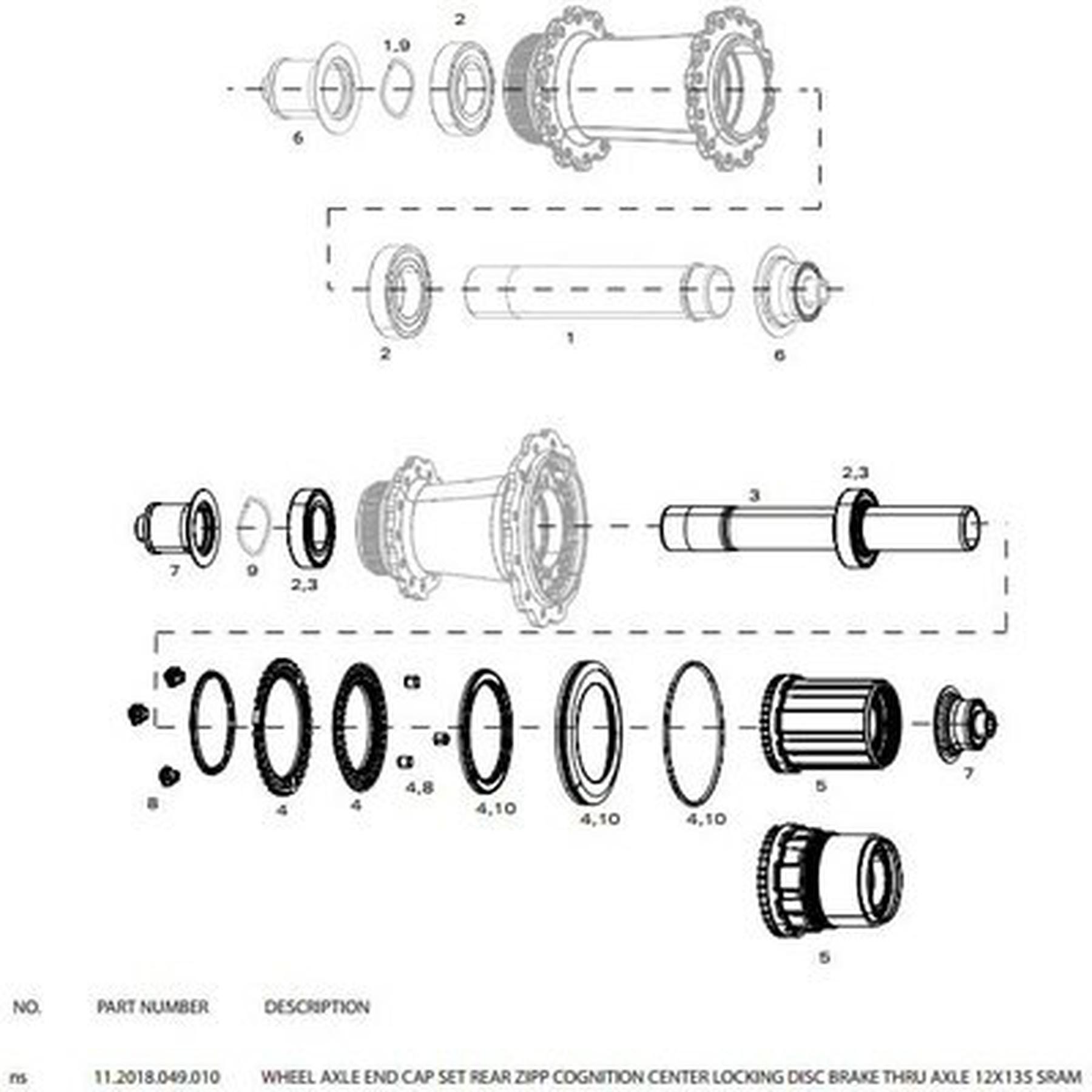 Velo Store - UK Rear wheel axle ends Zipp Cognition db 12X135 Sram | Extra 10% off with Subscription, Postage £16.79 to UK Fedex.