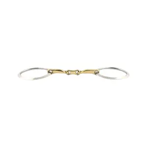 Mors 2 anillos para caballo cuadrado doble quiebre Jump'In