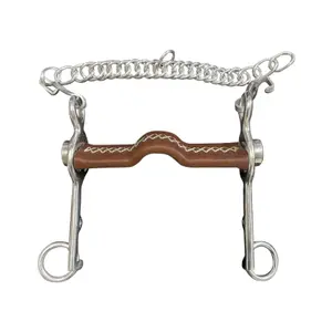 Pelham for Flat Inclined Horse Covered in Leather Jump'In