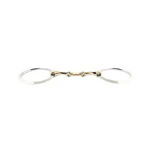 Mors 2 rings twisted bit with tongue for horse Jump'In image-0