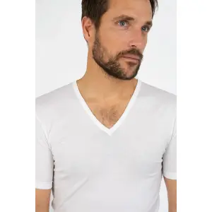 V-hals T-shirt met korte mouwen Armor-Lux image-4