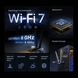 Carte réseau Wifi 7 BE6500 / Bluetooth 5.4 Tp-Link Archer TBE400E image-2