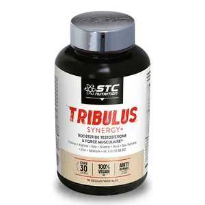 Tribulus synergy+ potenciador de testosterona y fuerza muscular STC Nutrition - 90 gélules végétales image-0