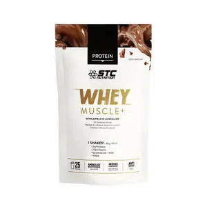 Doypack whey muscle+ protein with measuring spoon STC Nutrition - chocolat - 750g image-0