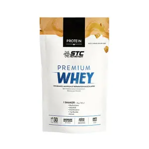 Doypack soro de leite premium com colher de medida STC Nutrition - caramel beurre salé - 750g image-0