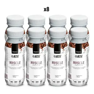 Pakke med drikkeklar proteindrik STC Nutrition - vanille - 8 bouteilles de 250ml image-0