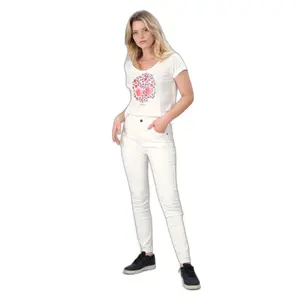 T-shirt femme Deeluxe floriskull image-0