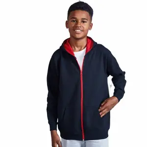 Child hoodie Awdis Varsity zippé image-0