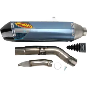 Escape de moto de 4 tiempos FMF suzuki rmz450'18-21 anodized titanium factory 4.1 rct slip-on mflr w/r.carbon image-1