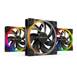 Set of 3 Be Quiet! PC Case Fans Light Wings PWM - BL078 image-1