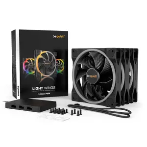 Set of 3 Be Quiet! PC Case Fans Light Wings PWM - BL078 image-4