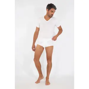 Open brief with latex belt Armor-Lux image-1