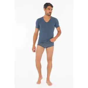 Open brief with latex belt Armor-Lux image-0