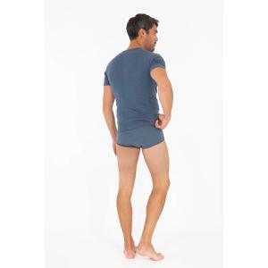 Open brief with latex belt Armor-Lux image-1