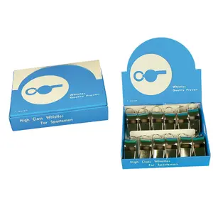Box of 12 steel whistles Sporti