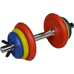 Barra de halteres 2kg + 2 discos de paragem Sporti image-1