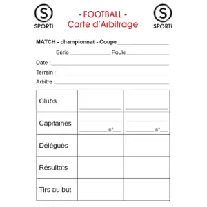 Libro de 15 tarjetas de arbitraje individuales Sporti image-0