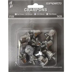 Crampons cylindriques Blister de 12 crampons alu/8x13mm + 4x16mm) Sporti image-0